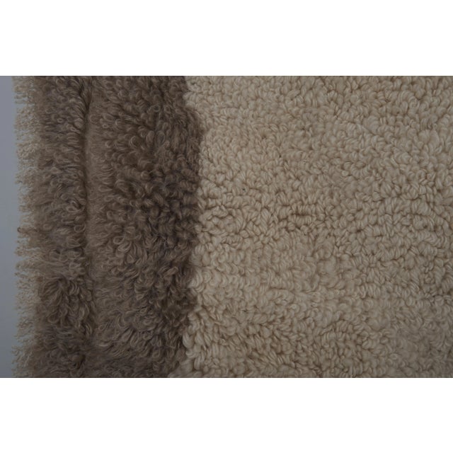 Vintage Angora Wool Turkish Shaggy Rug 3'3'' X 4'5'' For Sale - Image 10 of 11