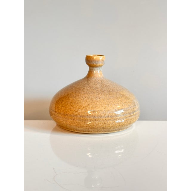 Studio Ceramic Vase with Blue Accents, Germany, 1970s For Sale - Image 11 of 11