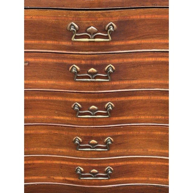Art Noveau Inlaid Mahogany Chest of Drawers For Sale - Image 4 of 10