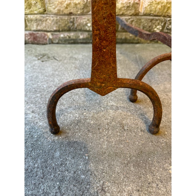 Brown Rustic 18th Century Colonial Andirons- a Pair For Sale - Image 8 of 10