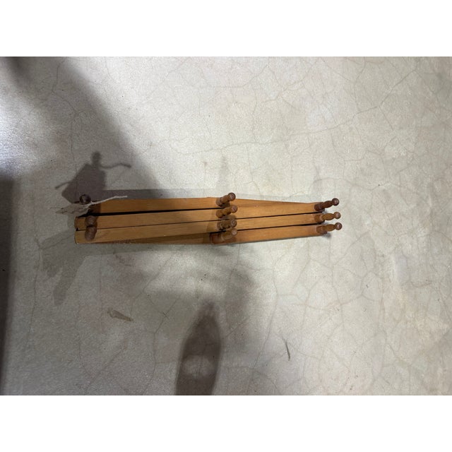 1970s Vintage Accordion Style Peg Wall Hanger For Sale - Image 5 of 6