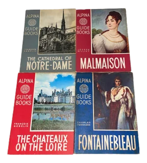 1950s French “Alpina Guide Books” Travel Guides- Set of 4