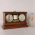 Salom & Co. Edinburgh & London Weather Station consisting of a clock, barometer and central barograph above the...