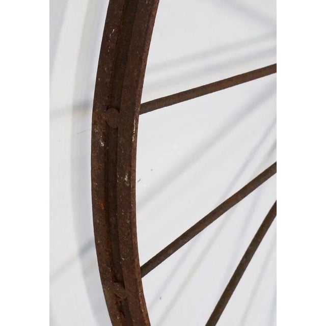 Large English Spoked Cart or Wagon Wheel of Iron From the 19th Century (Dia 54) For Sale - Image 10 of 11