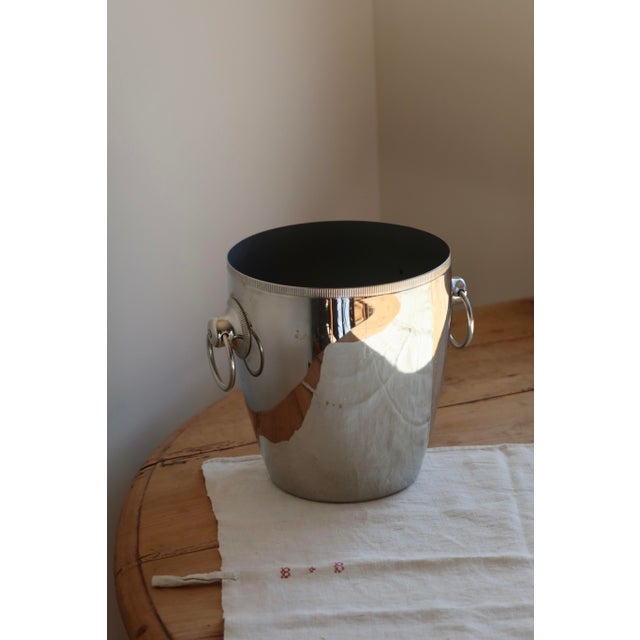 Silver Vintage Silver-Plated Metal Champagne Bucket by Rémy Letang, 1970s For Sale - Image 8 of 8