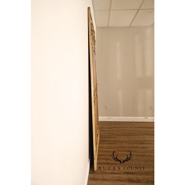 Vintage Rococo Style Painted & Mirrored Four-Panel Folding Screen For Sale - Image 13 of 18