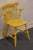 American Ethan Allen Decorated Heirloom Maple Comb Back Accent Vanity Chair 14-6040 - 411 Daffodil Yellow For Sale - Image 3 of 9