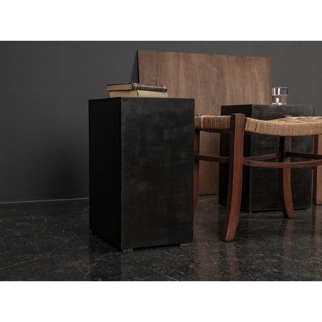 Brutalist Patinated Wood Cube Coffee Tables, 1960s, Set of 2 For Sale - Image 4 of 18
