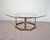 Vintage Mastercraft Hollywood Regency Brass & Octagonal Glass Pedestal Base Coffee Table. Circa Late 20th Century....