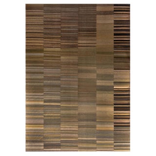 Contemporary Turkish Kilim Rug – Modern Minimalism in Earth by Doris Leslie Blau For Sale
