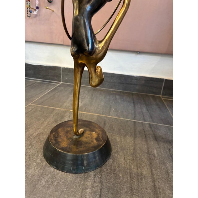 Metal Bronze Hoop Dancer Figurine, 1930s For Sale - Image 7 of 9