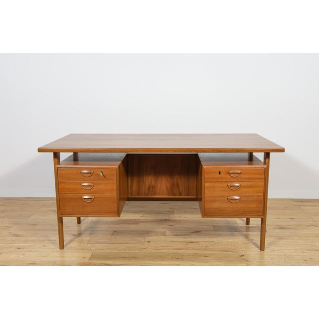 Mid-Century Modern Mid-Century Modern Freestanding Teak Desk by Kai Kristiansen for Feldballes Møbelfabrik, 1960s For Sale - Image 3 of 17