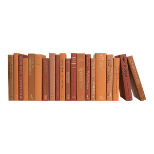 Decorative Books - Vintage Canyon Books - Orange Books By The Foot
