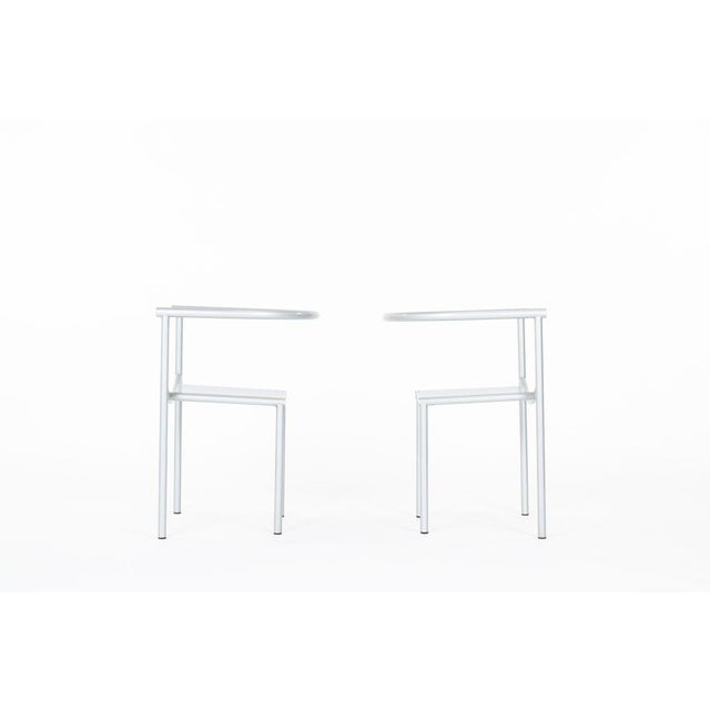 Designed by Philippe Starck in 1985 for the Italian brand Driade, this exceptional pair of “Von Vogelsang” chairs is a...