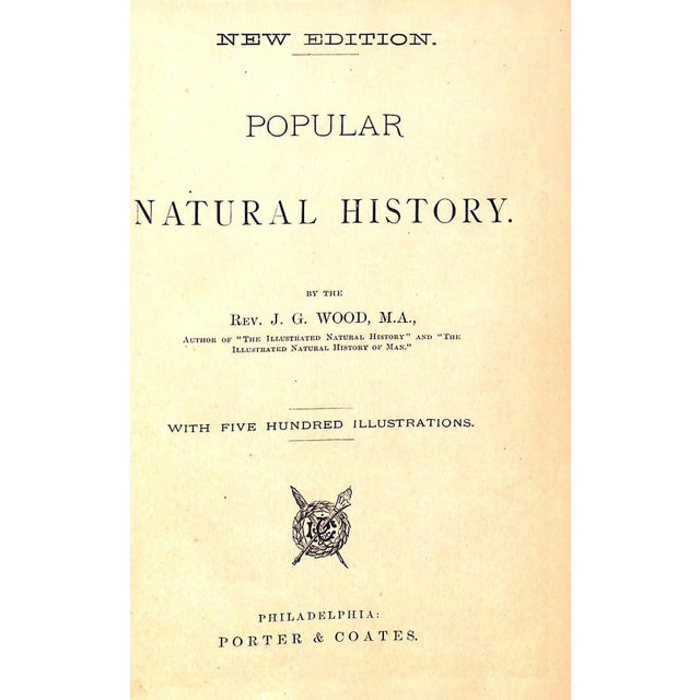 WOOD, Rev. J. G. M. A. [695] pp. Porter & Coates 8 1/4" x 6"