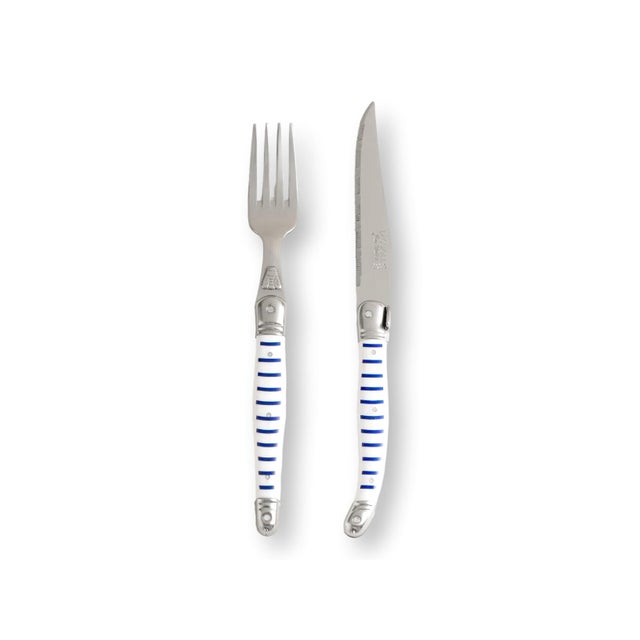 Laguiole Late 20th Century Jean Dubost Laguiole Cutlery Set, Service for 12 - 24 Piece For Sale - Image 4 of 8