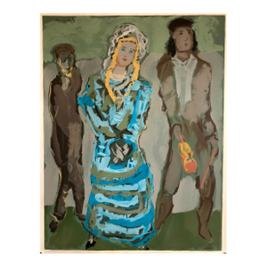 Mane KatzRussian French Judaica Jewish Bride Shtetl Wedding Lithograph Mourlot Paris, 1966