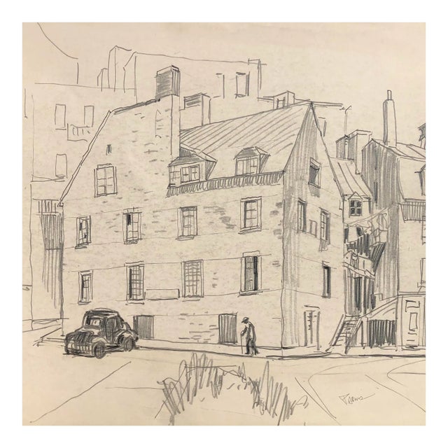 1930s Norman Kent Drawing of Paris For Sale