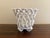 White Vintage French Country Reticulated Porcelain Rope-Form Cachepot, Circa 1960s For Sale - Image 8 of 9