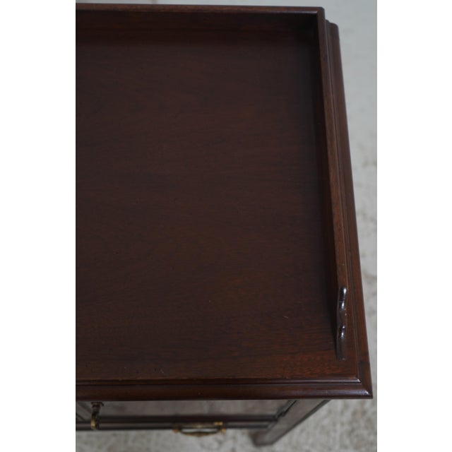 Pair of Drexel Heritage Mahogany Chippendale Style Nightstands For Sale - Image 15 of 18