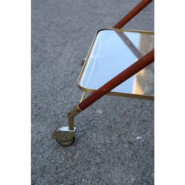 1950s Wood & Brass Trolley, 1950s For Sale - Image 5 of 13