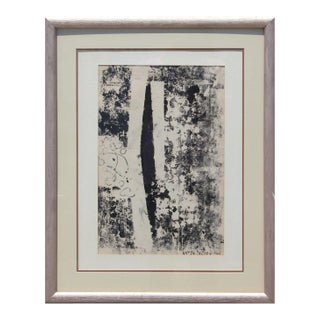 Katja Jacobs Black and White Abstract Print 1962 For Sale