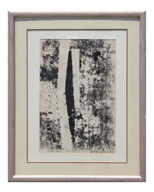 Katja Jacobs Black and White Abstract Print 1962