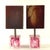 Pink square glass Poliarte 1960's table lamps consist a solid cast glass cubic base of clear glass with swirls of pink and...