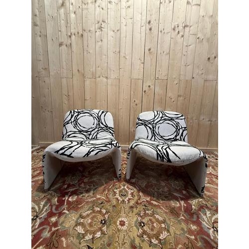 Textile Alky Lounge Chairs from Piretti, Set of 2 For Sale - Image 7 of 7