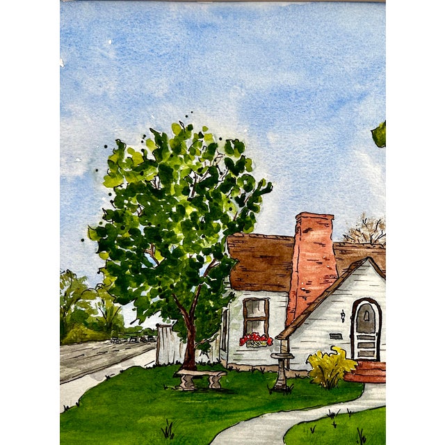 Original Watercolor Painting “Lincoln and Addison” Ink and Wash For Sale - Image 6 of 6
