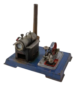 German Metal Sheet Steam Engine Toy from from Wilesco, 1960s