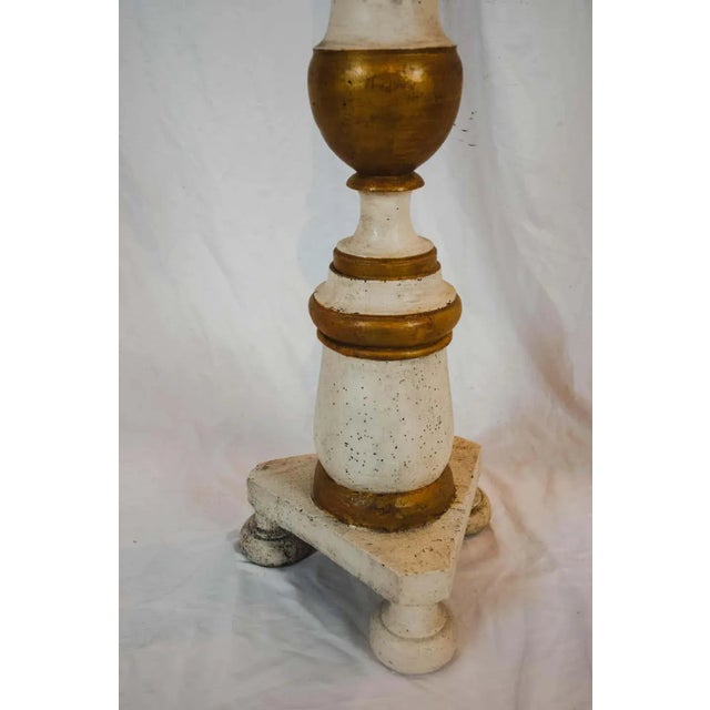 Mid 19th Century Italian Carved Floor Candlestick For Sale - Image 5 of 12