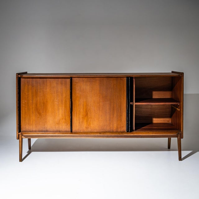 Brown Oak Sideboard by Roger Landault, France, 1960s For Sale - Image 8 of 13