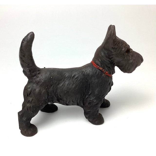 Antique Hubley Cast Iron Small Scottish Terrier Dog Doorstop. 6 1/2 inches wide by 4 3/4 inches tall by 3 “. Great antique...