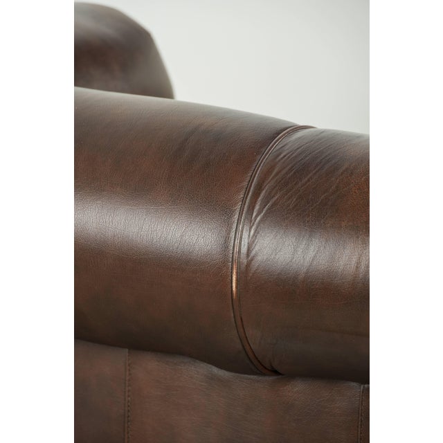 Chesterfield Sofa and Chair in Cowhide Leather, Set of 2 For Sale - Image 10 of 18