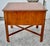 Brown Drexel Inlaid Side Table YewWood One Drawer Regency Style Stretcher Base Vintage For Sale - Image 8 of 13