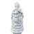 This is a pair of antique classical figural terra cotta sculptures, each presented on a fluted pedestal stand. The figures...