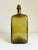 Rustic Vintage Olive Green Blown Glass Decanter Bottle For Sale - Image 3 of 7