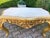 1980s Artisan Louis XVI Gold Beech Marble Coffee Table For Sale - Image 6 of 11