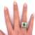 Metal 5.99 Carat Neon-Green Paraiba Tourmaline Diamond 18k Yellow Gold Ring, Aigs Cert, Size 5.75 For Sale - Image 7 of 8