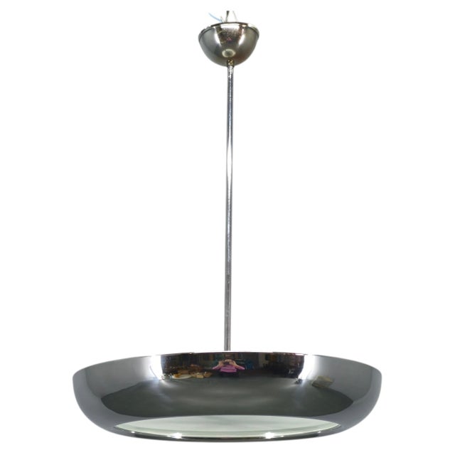 Bauhaus UFO Pendant Light by Josef Hurka for Napako, 1930s For Sale - Image 12 of 12