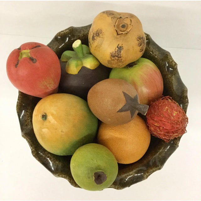 Italian 1970s Vintage Tropical Fruit & Italian Clay Topiary - 10 Pieces For Sale - Image 3 of 13