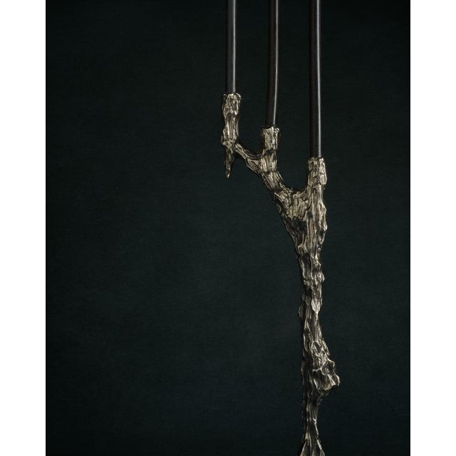 Omnia Vanitas Vanité 19 Candelabra in Patinated Cast Bronze by William Guillon For Sale - Image 4 of 12