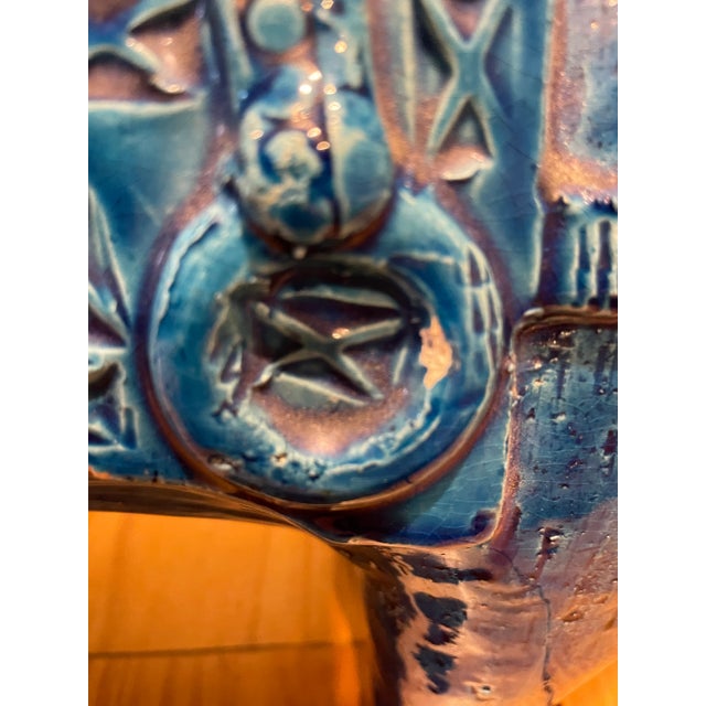 1960s 1960s Aldo Londi for Bitossi Large Rimini Blu Ceramic Horse Sculpture For Sale - Image 5 of 12