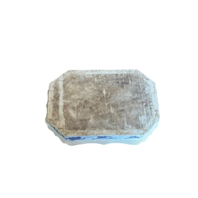 Antique Blue and White Chinoiserie Warming Dish With Pagoda Scenes For Sale - Image 11 of 11