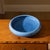 1920s Japanese Awaji Art Pottery Periwinkle Blue Footed Low Bowl For Sale - Image 4 of 9