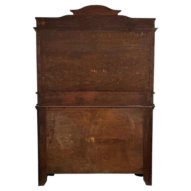 20th Century English Oak Mirror-Back Sideboard For Sale - Image 9 of 13