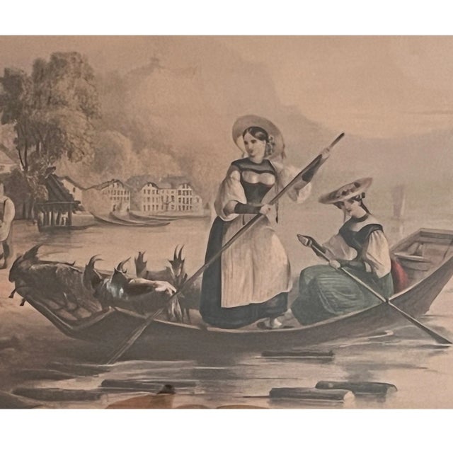 Pair 1820 Swiss Aquatints Ackermann Oberland Geo Barnard Hasli-Thal Brienz For Sale - Image 4 of 6