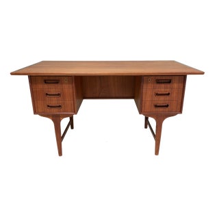 Danish Modern Teak Desk by G.N. Tibergaard, 1960s For Sale