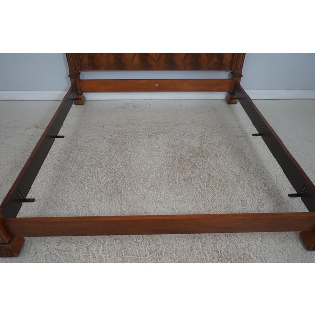 1980s Baker Mahogany Gothic Style 4 Post King Size Bed For Sale - Image 5 of 18